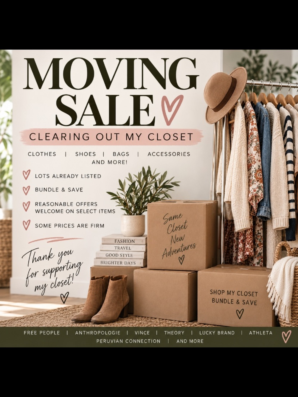 📦💕 MOVING SALE — CLEARING OUT MY CLOSET! 💕📦